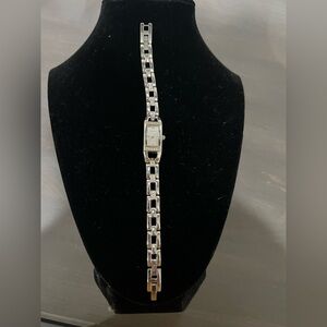 Fossil Women's Silver Tone with Rectangular Face Bracelet Watch